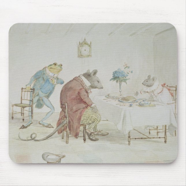 Pray, Miss Mouse, will you give us some beer' Mouse Pad (Front)