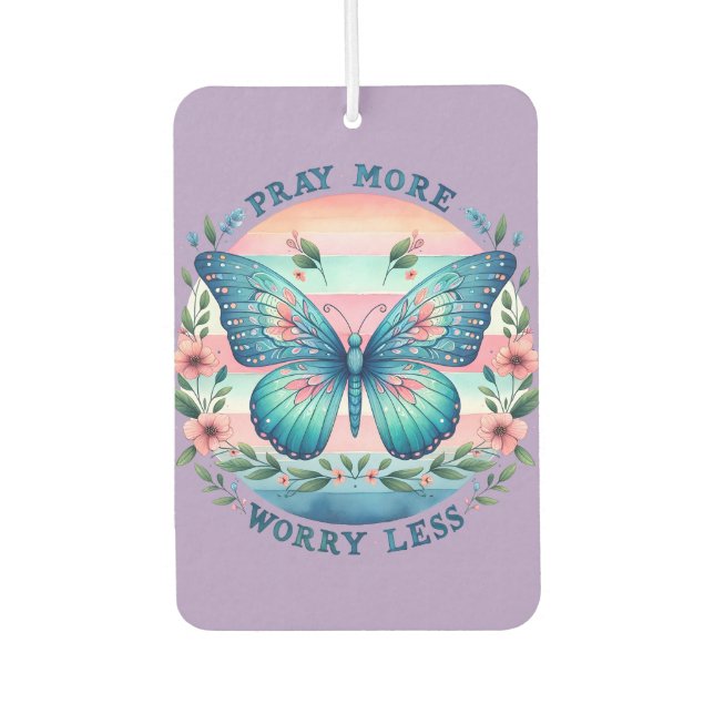 Pray More Worry Less Air Freshener (Front)