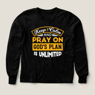 Pray On and Trust God's Unlimited Plan Faith-Based Tri-Blend Shirts