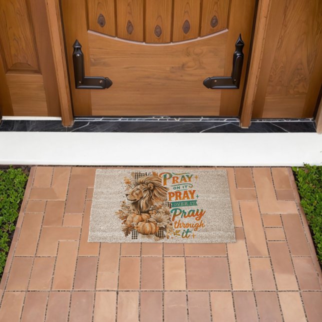 Pray On It....  Fiber Doormat (Insitu (Outdoor))