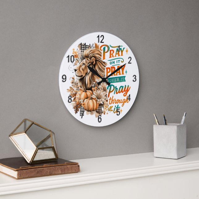 Pray On It....  Large Clock (Office)