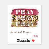 Rise Up and Pray Scripture Quote Classic Round Sticker, Zazzle