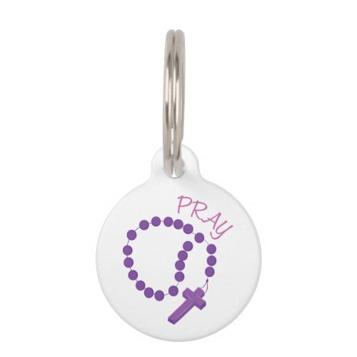 Pray Rosary Pet ID Tag