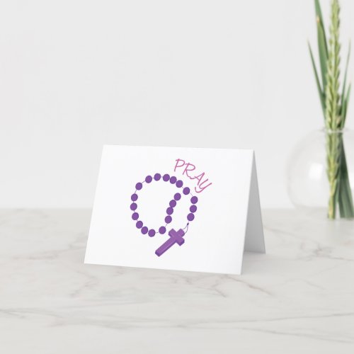 Pray Rosary Thank You Card