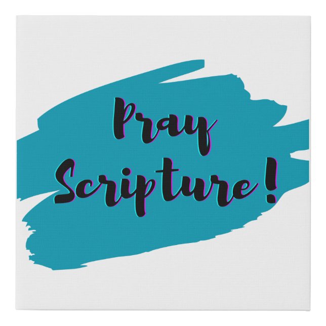 Pray Scripture Canvas Art (Front)