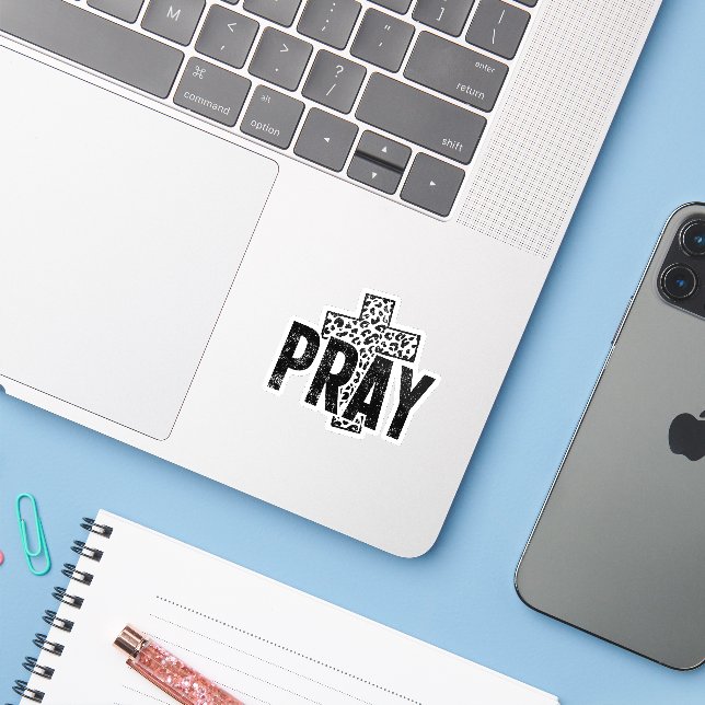 Pray Sticker (Laptop w/ iPhone)