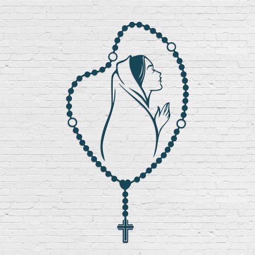 Pray the Daily Rosary Virgin Mary Catholic Sticker