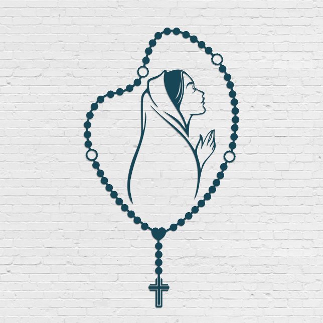 Pray the Daily Rosary Virgin Mary Catholic Sticker (Creator Uploaded)