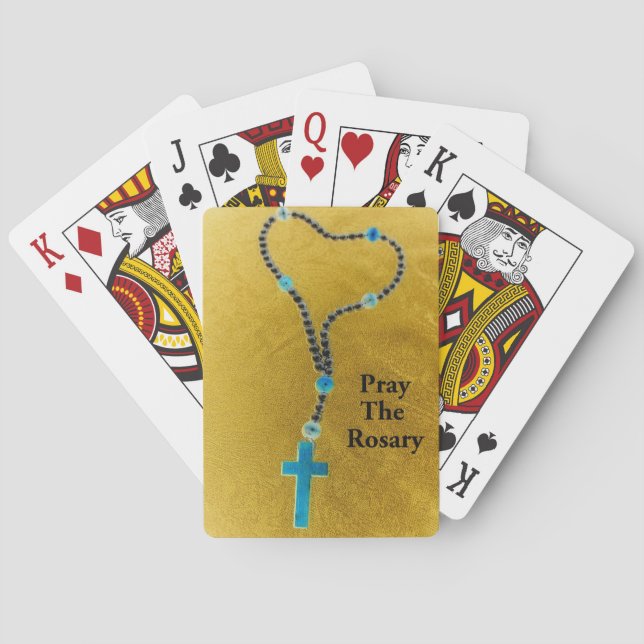 PRAY THE ROSARY POKER CARDS (Back)