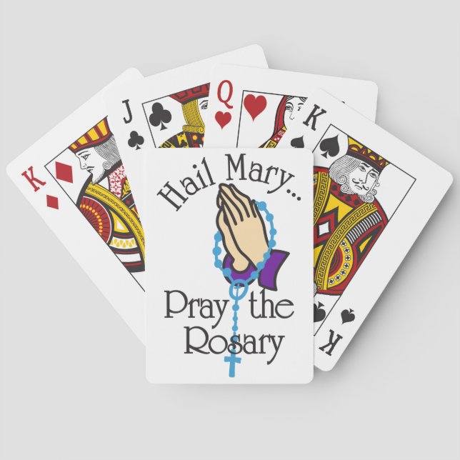 Pray The Rosary Poker Cards (Back)