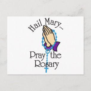 Pray The Rosary Postcard