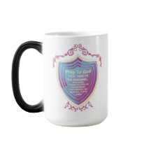 Pray To God Blue Design Morph Mug