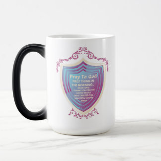 Pray To God Blue Design Morph Mug