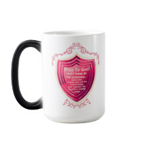 Pray To God Candy Apple Pink Design Morph Mug