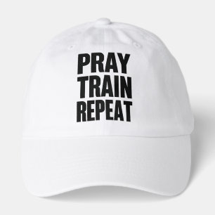 Pray Train Repeat – Christian Fitness Motivation f Hat