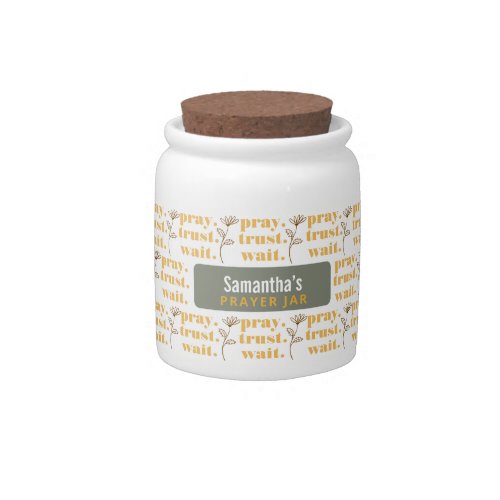 Pray Trust Wait Personalized Prayer Jar