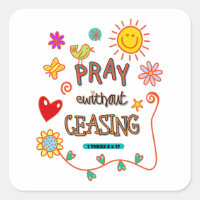 Pray Without Ceasing Bible Verse Art