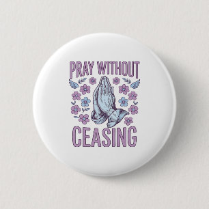Pray Without Ceasing Floral Praying Hands Shirt_1 Button