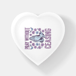 Pray Without Ceasing Floral Praying Hands Shirt_1 Paperweight