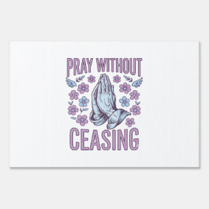 Pray Without Ceasing Floral Praying Hands Shirt_1 Sign