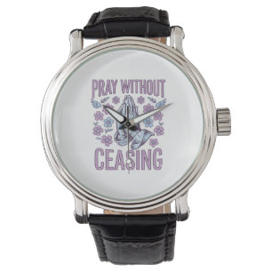 Pray Without Ceasing Floral Praying Hands Shirt_1 Watch