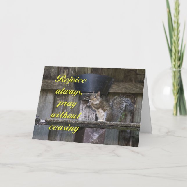 Pray Without Ceasing Letterpress Thank You Card (Front)