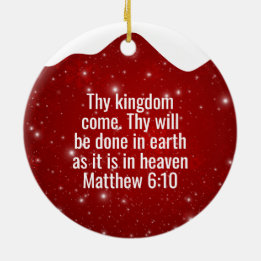 Pray without ceasing Matthew 6:10 Prayer ⛪️ 🎄 Ceramic Ornament