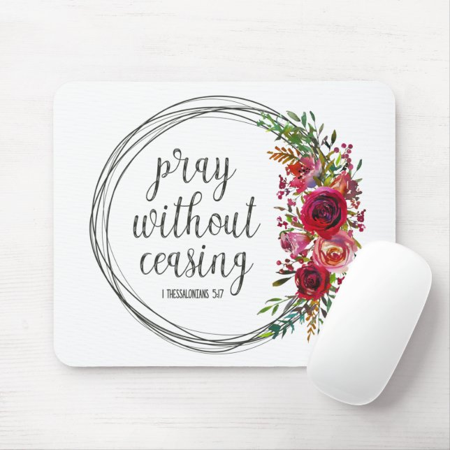 Pray Without Ceasing Mouse Pad (With Mouse)