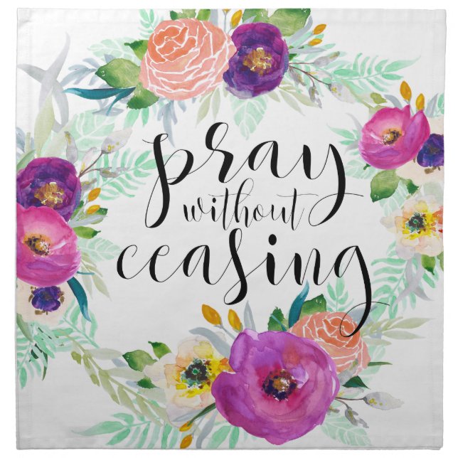 Pray Without Ceasing Napkin (Front)