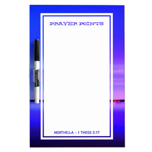PRAY WITHOUT CEASING Personalized PRAYER POINTS Dry Erase Board