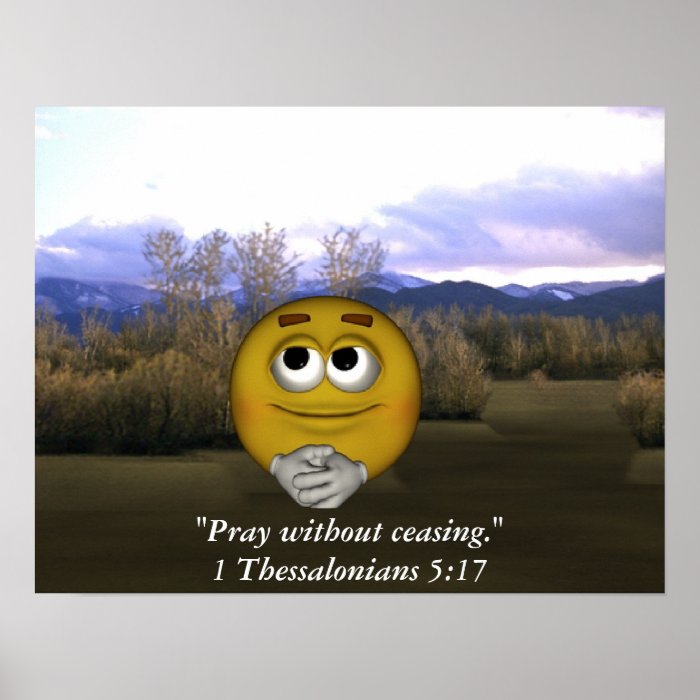 "Pray without ceasing." Poster