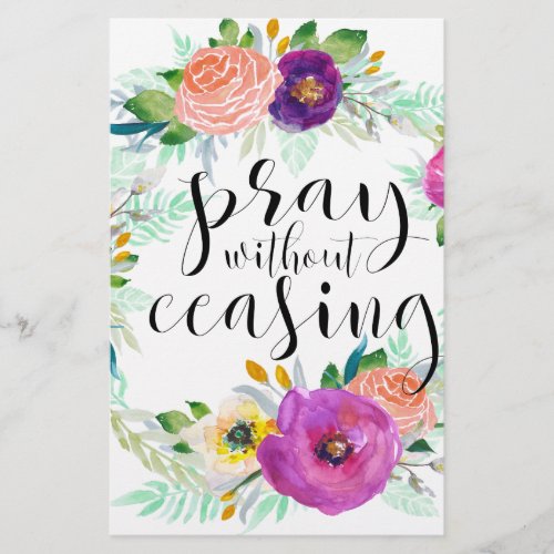 Pray Without Ceasing Stationery