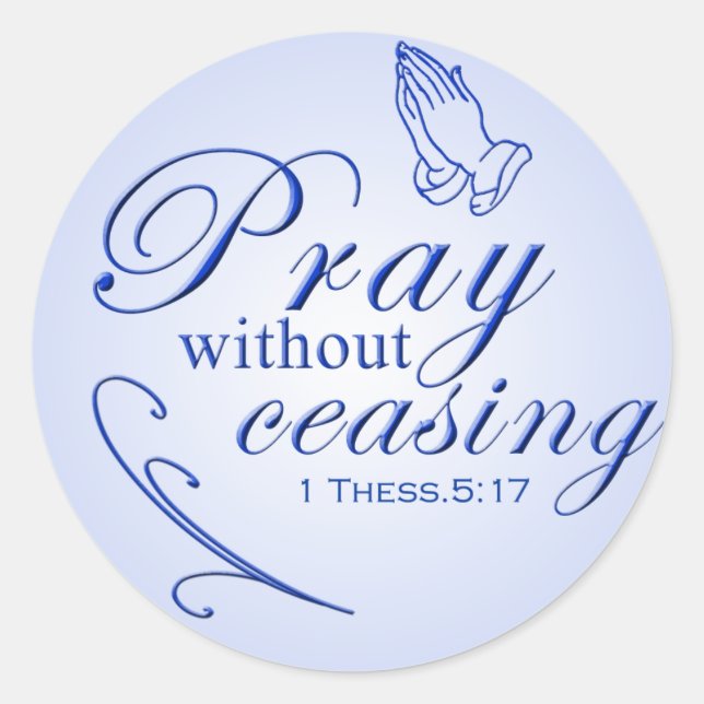 Pray without ceasing stickers (Front)