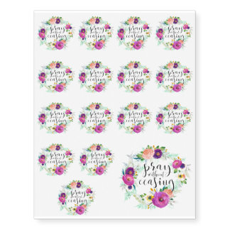 Pray Without Ceasing Temporary Tattoos