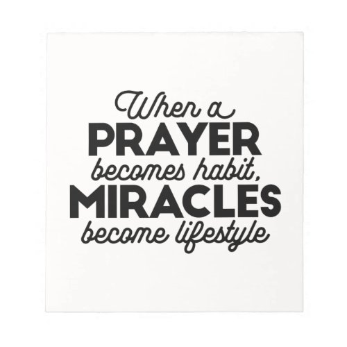 Prayer and Miracles Notepad
