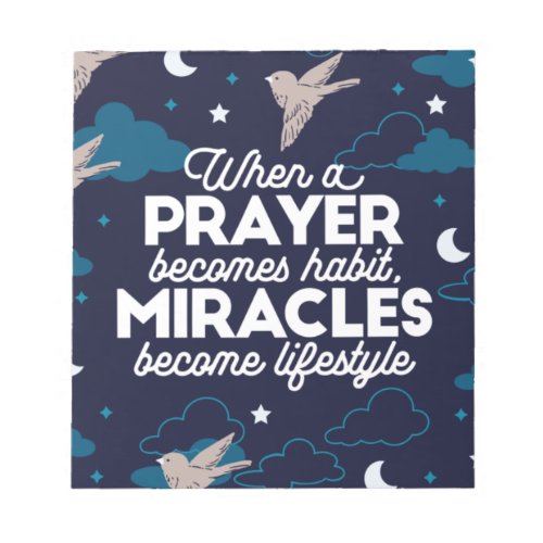Prayer and Miracles Quotes Notepad