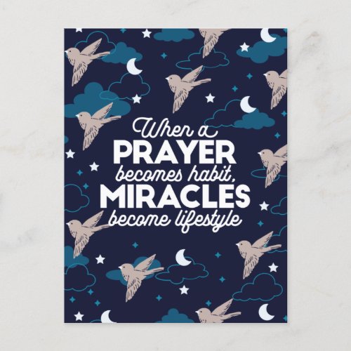 Prayer and Miracles Quotes Postcard