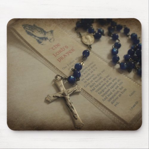 Prayer and Rosary Mouse Pad