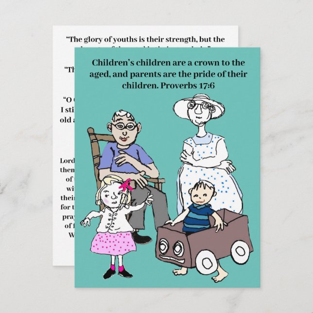 Prayer and scripture for Grandparents (Front/Back)