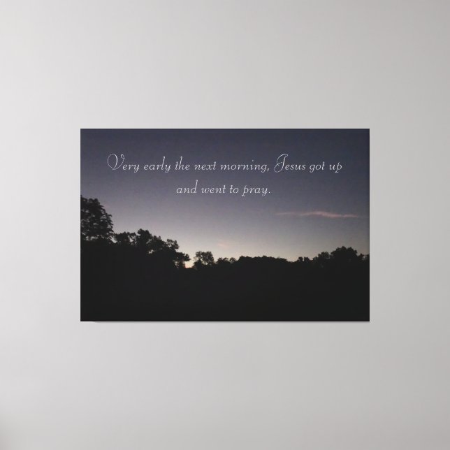 Prayer at Sunrise on a Canvas Print (Front)