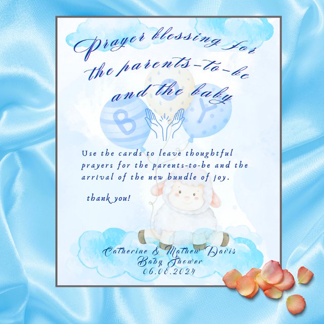 Prayer Blessing for the Parents-to-be & Baby  Pedestal Sign (Prayer Blessing Table Top Sign)