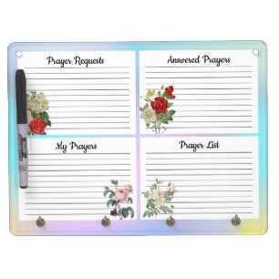 Prayer Board Vintage Floral Christian Wall