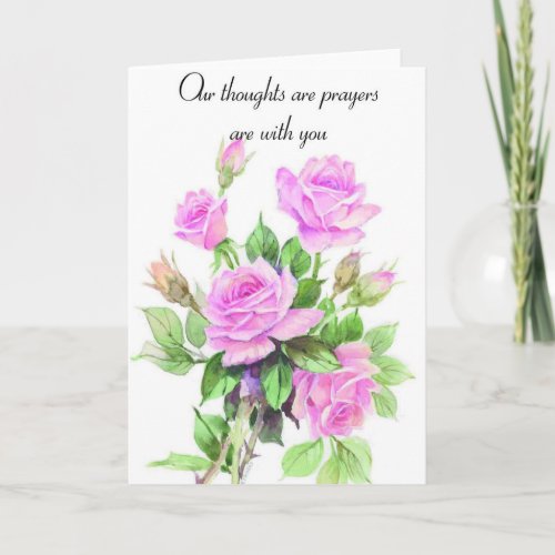 Prayer Bouquet Sympathy Card