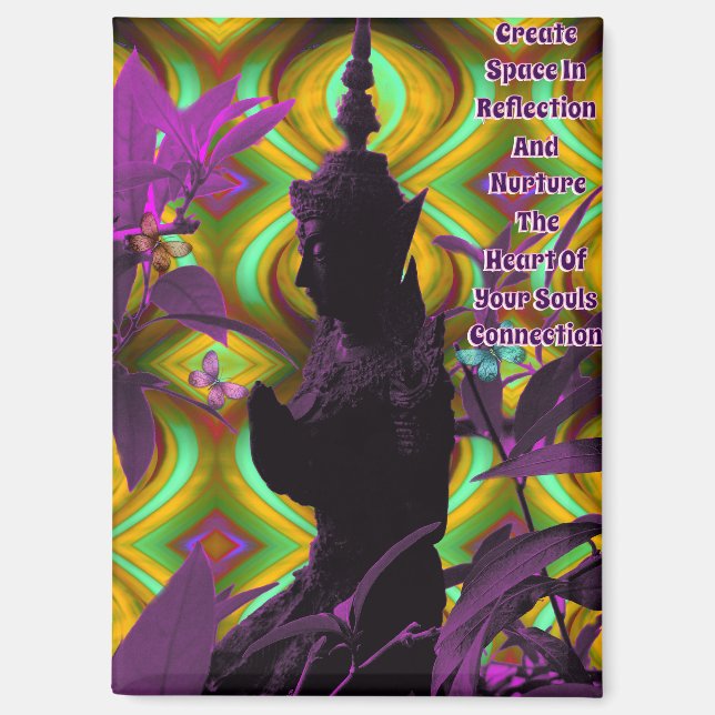 Prayer Buddha Connection Magnet (Front)