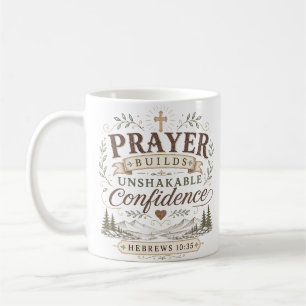 Prayer Builds Unshakable Confidence Biblical Quote Coffee Mug