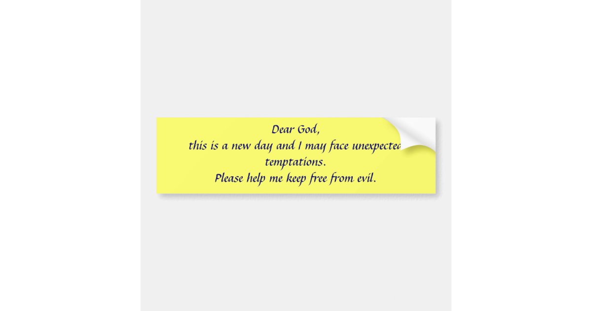 Prayer Bumper Sticker | Zazzle