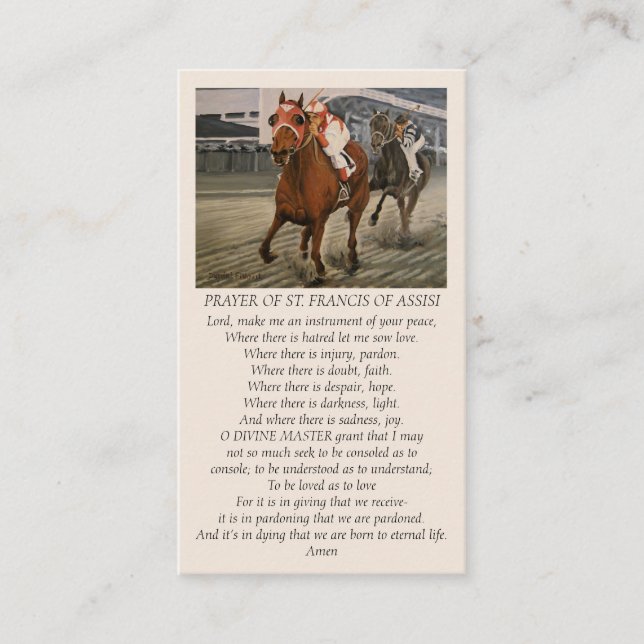 Prayer by St. Francis of Assisi Sympathy Card (Front)