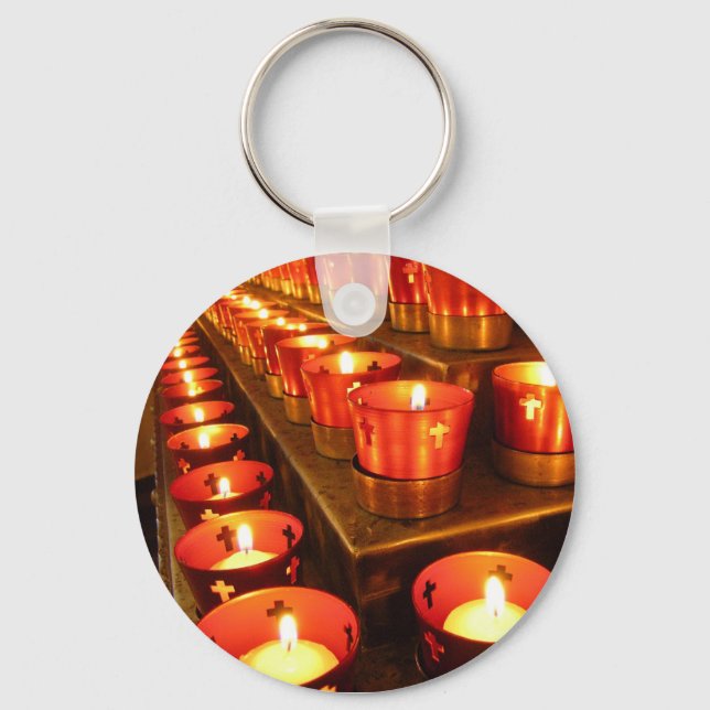 Prayer Candles Keychain (Front)