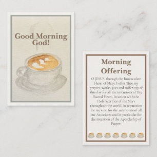 Prayer Card: Good Morning God — Morning Offering  Note Card