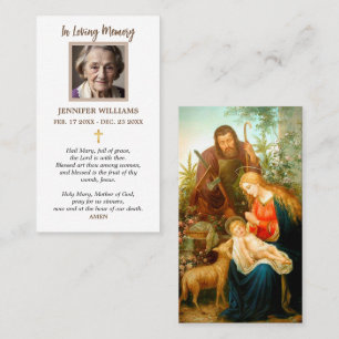 Prayer Card Holy Family Our Lady Joseph